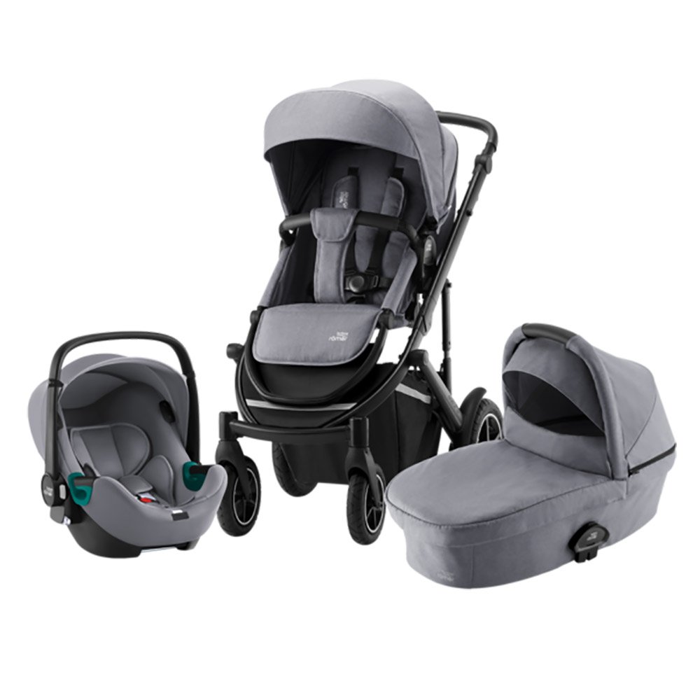 Britax Romer Comfort Set combi stroller Smile III Babyschale Baby Safe iSense Frost Grey