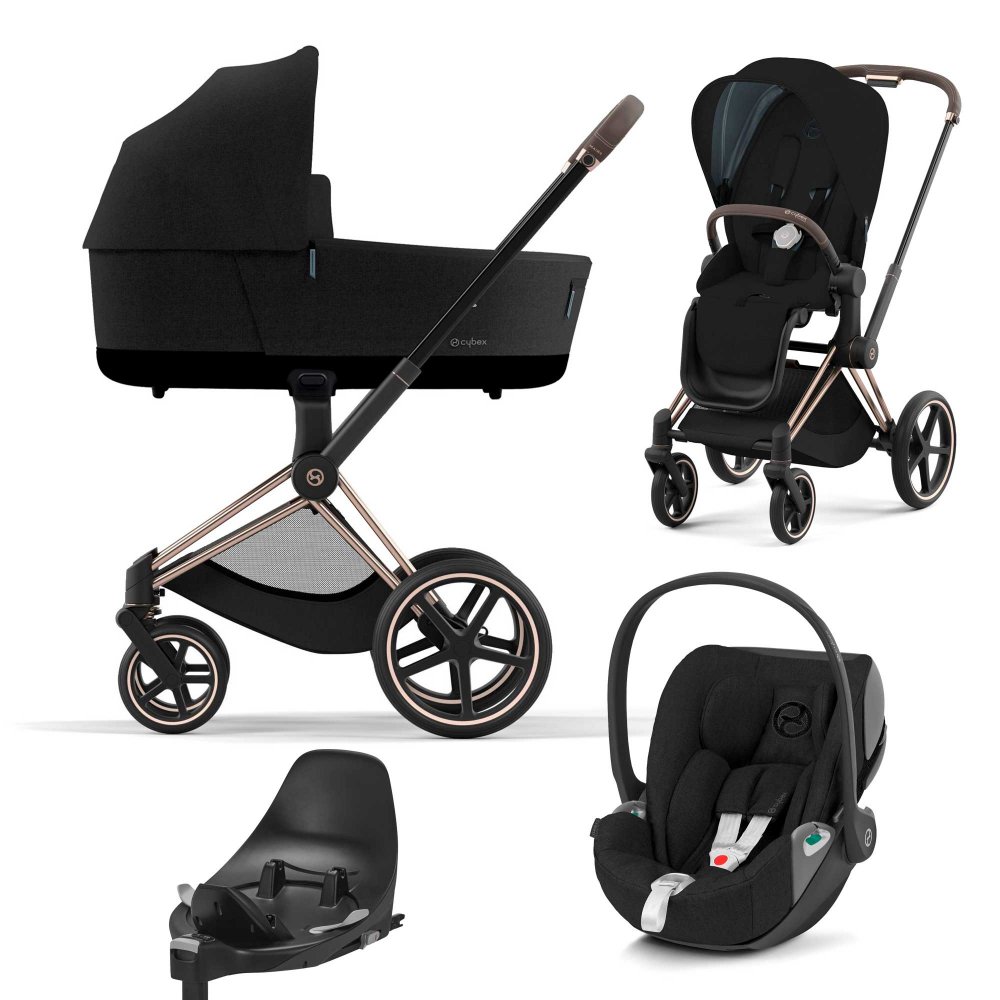 Black and rose gold pushchair online