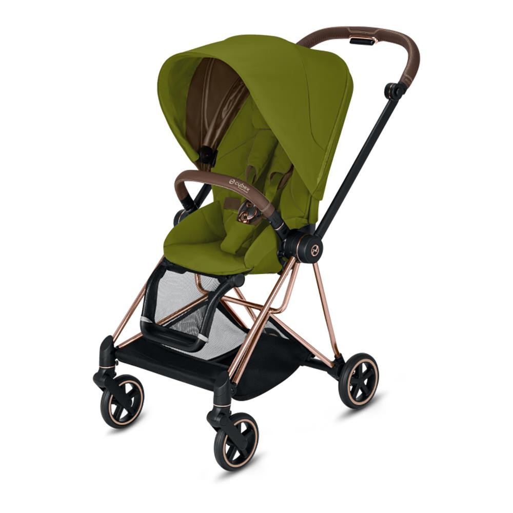 Green and cheap rose gold pram