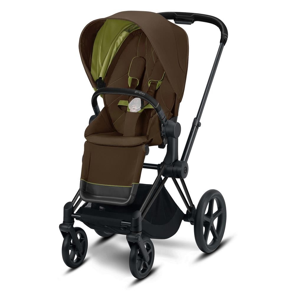 black and green stroller