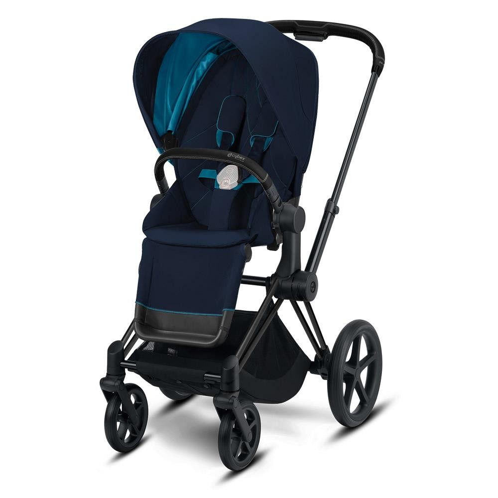 Cybex Stroller Priam Frame Matt Black Nautical Blue Kids Comfort Your worldwide Online Store for baby items