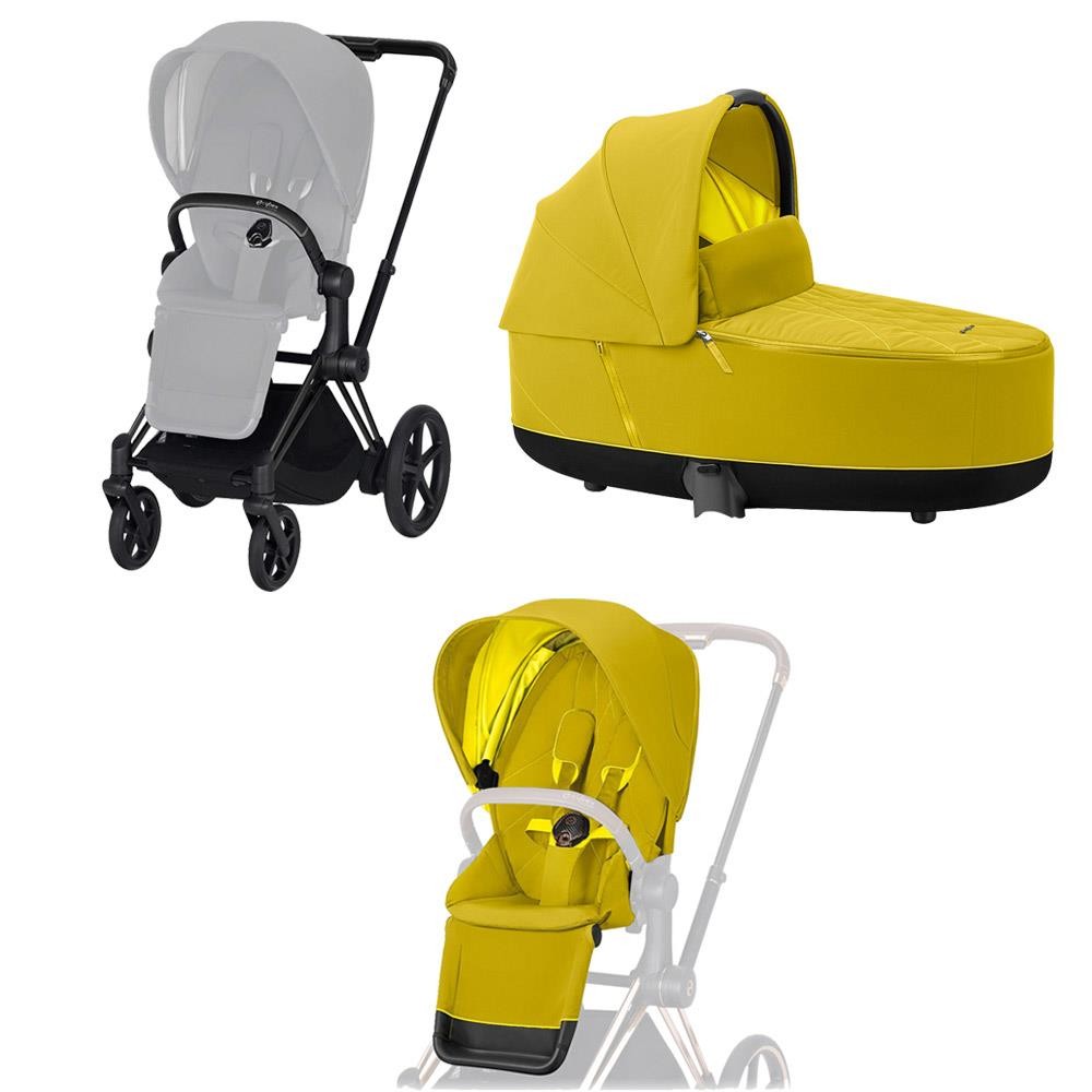 yellow stroller set