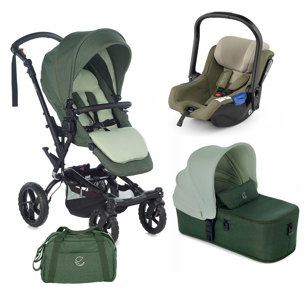 combi stroller green