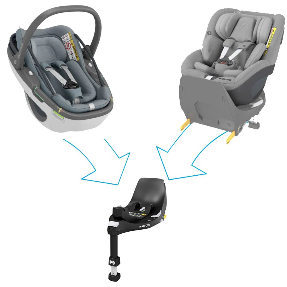 Kids-Comfort Cosi / 360 Grey Babyschale Coral & Pearl 360 Maxi Kindersitz-System