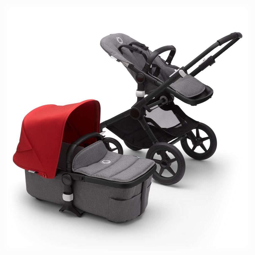 Bugaboo Fox2 Complete Stroller - Black/Grey Melange/Grey Melange